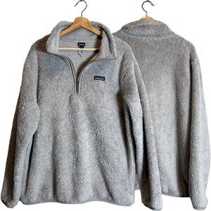 Patagonia Los Gatos 1/4 Zip Pullover Jacket Womens XL Gray Fuzzy Gorpcore Preppy